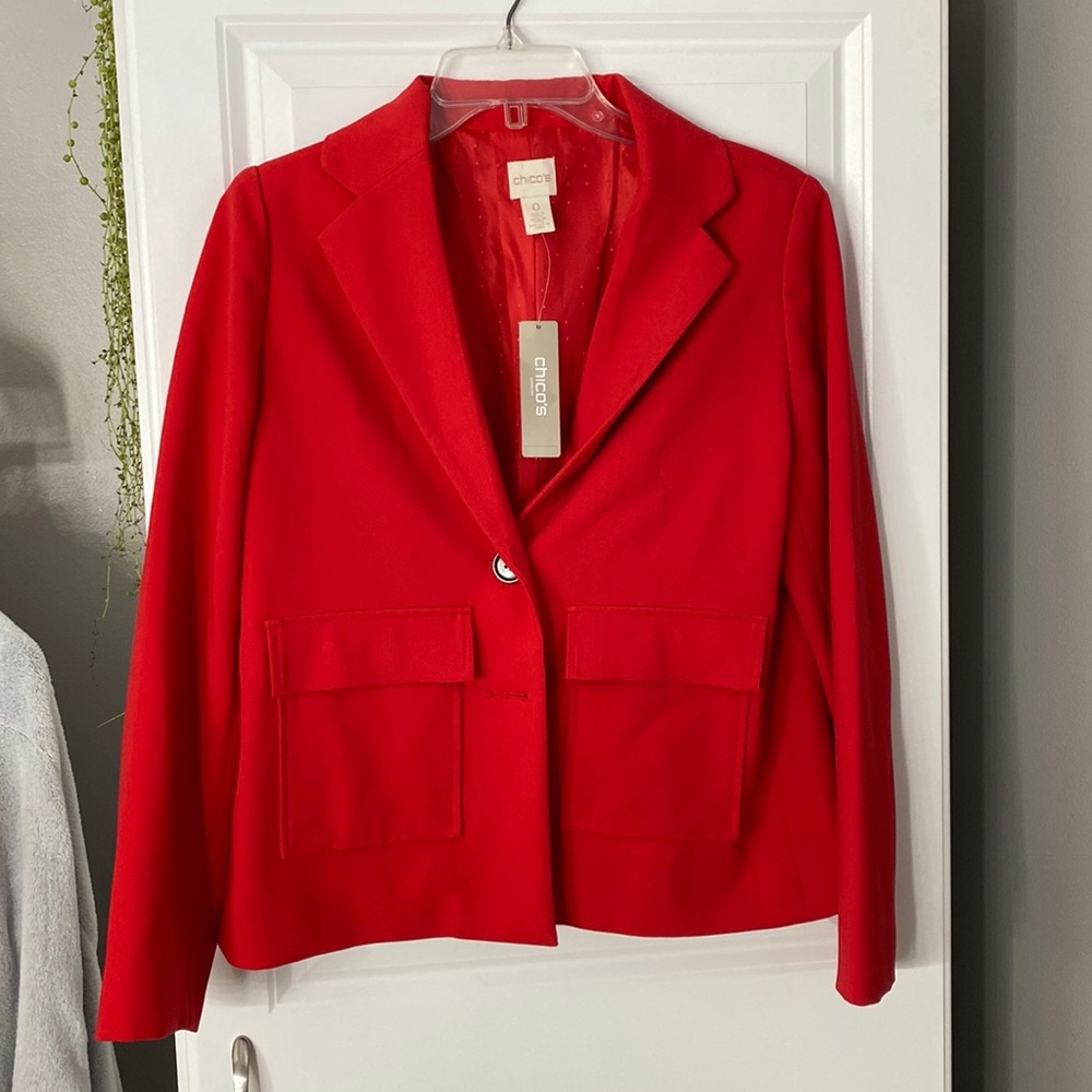 Chico' red blazer
